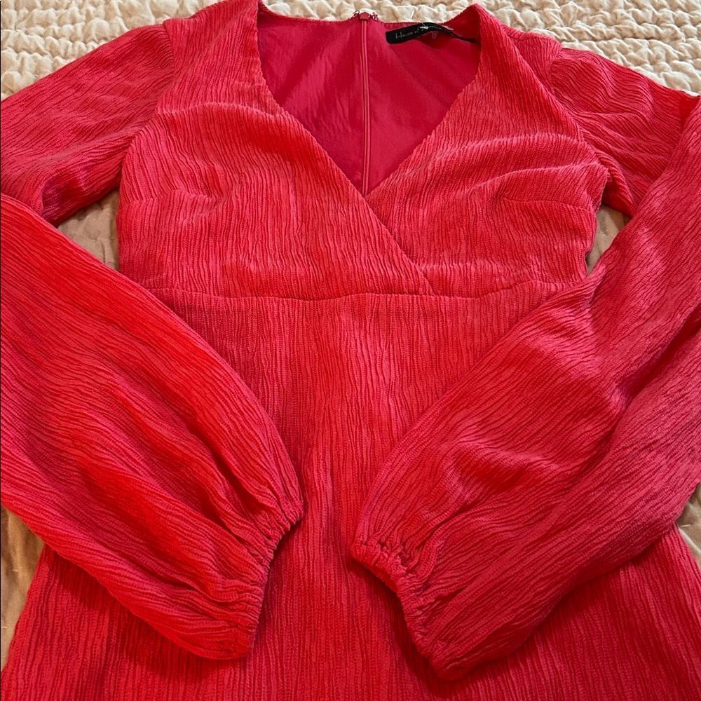 House of Harlow 1960 x REVOLVE Vero Mini Dress in Fuchsia. Size extra small. - Picture 9 of 10
